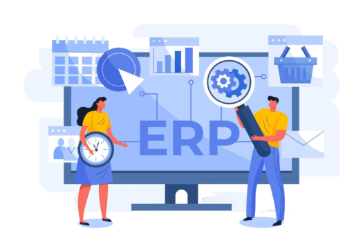 hand-drawn-flat-design-erp-illustration
